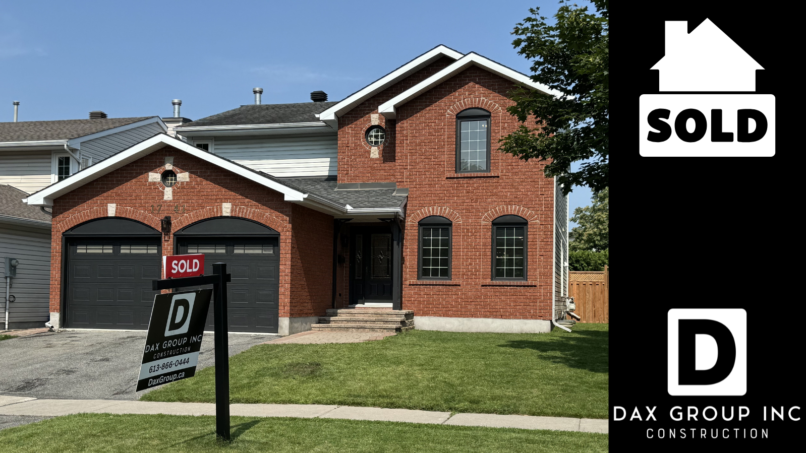Copy of Untitled Design (17) house with sold sing and a Dax Group Inc. logo
